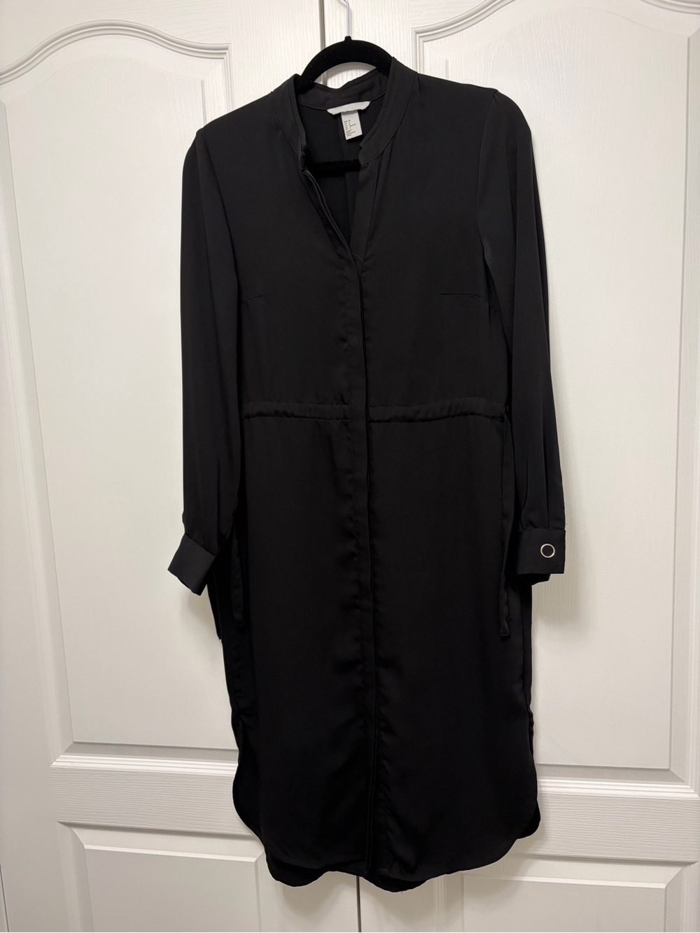 H&M Black Long Sleeve Shirt Dress